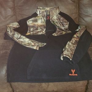 Men's 1/4 zip fleece camo pullover